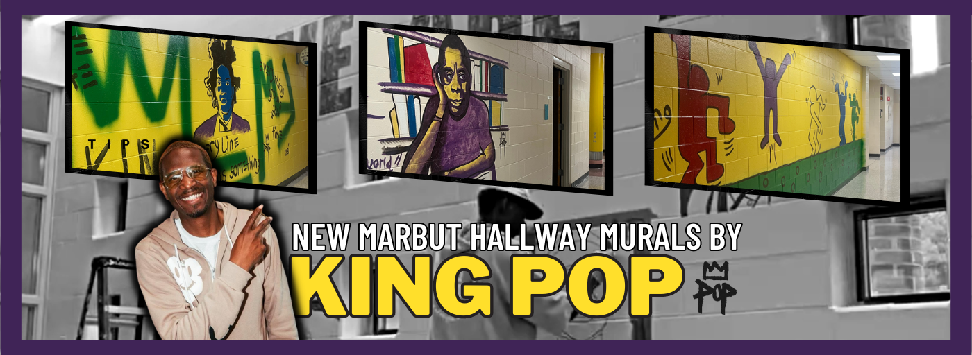 new marbut hallway murals by king pop